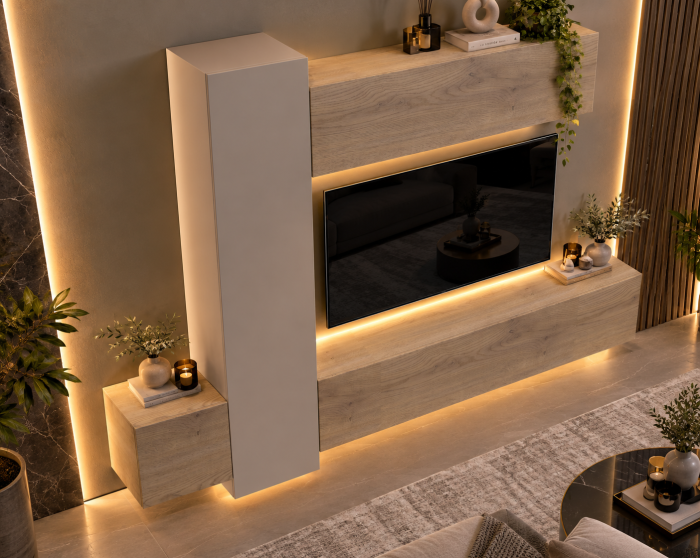 Living MP6 Stejar K2737 Cotta Cremona + Kasmir, Black Truffle, K519 Mouse Grey Stejar K2737 Cotta Cremona + Kasmir [2]