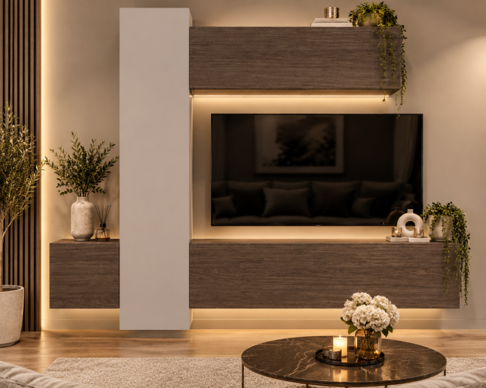 Living MP6 Stejar K696 Umber Primavera + Kasmir, Smoke Green, Antracit Stejar K696 Umber Primavera+Kasmir [2]