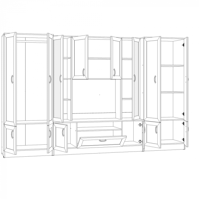 Living Natalia, 320x51x200cm, stejar K002 [3]