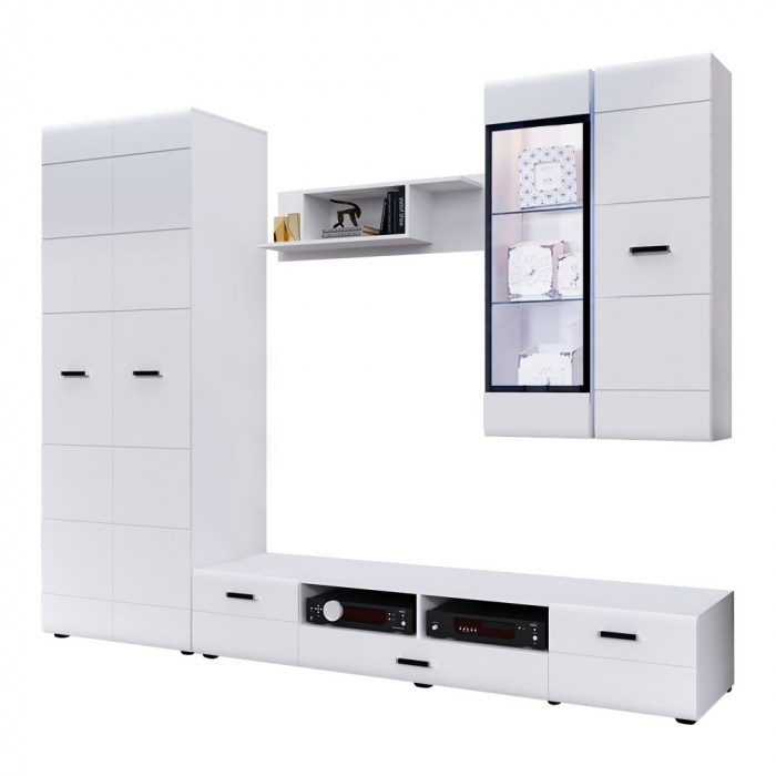 Living Nensi 2, 280x52x217cm alb lucios [2]