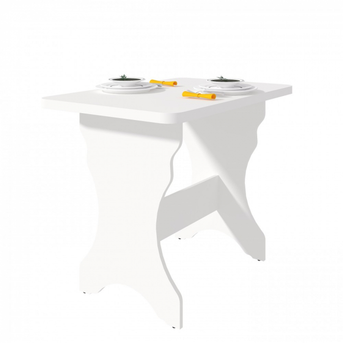 Masa bucatarie KC-2 ro,90x60x73 cm, alb [5]