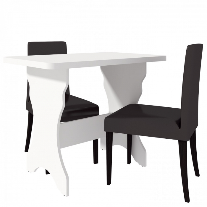 Masa bucatarie KC-2 ro,90x60x73 cm, alb [3]