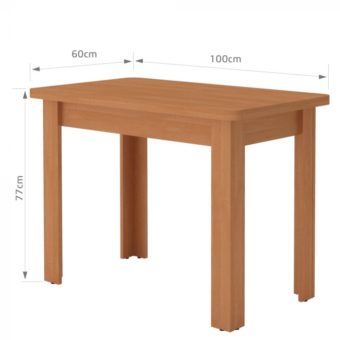 Masa bucatarie KC6 RO, 100x67x77cm, cires [2]