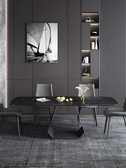 MASA DINING 6252 MARMURA 1600X800X750 NEGRU [3]