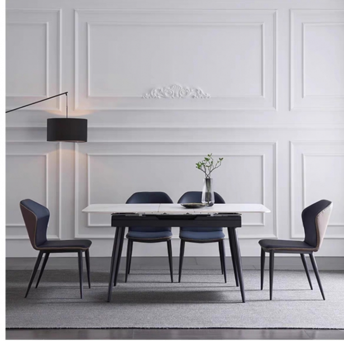 Masa dining 685,extensibila,marmura alba [2]