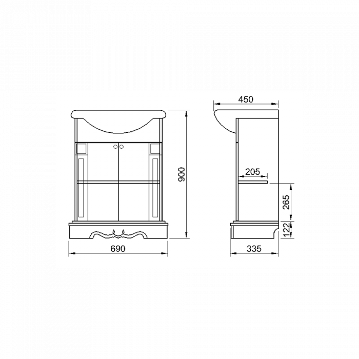 Masca Baie+Lavoar Amelia 650 Argint [3]