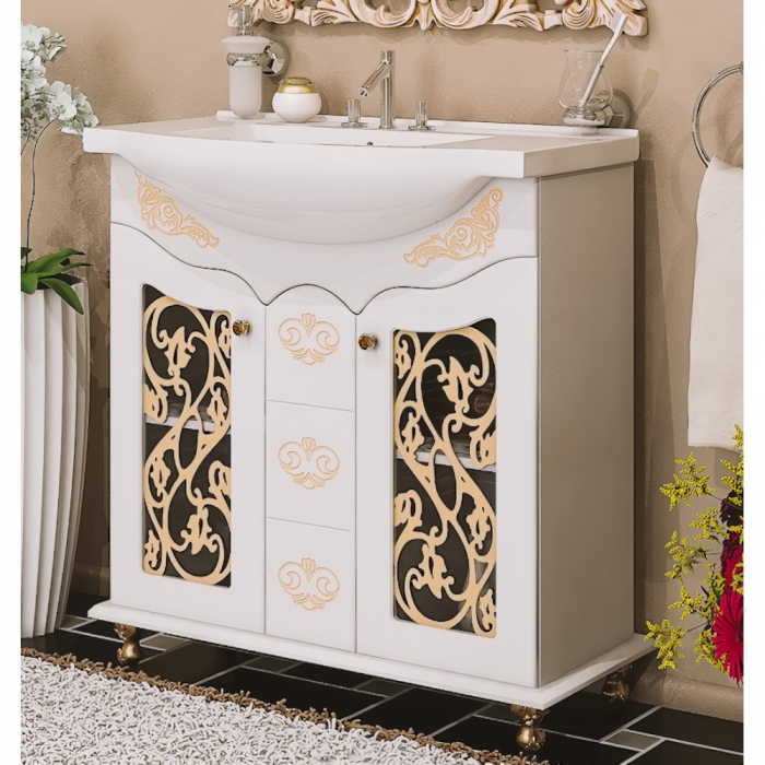 Masca baie + lavoar Pearl, 85x90x51cm, Aur [1]