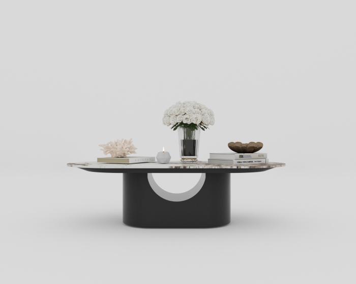 MASUTA CAFEA BERLIN MARMURA BLAT ALB 140x60x40cm [2]