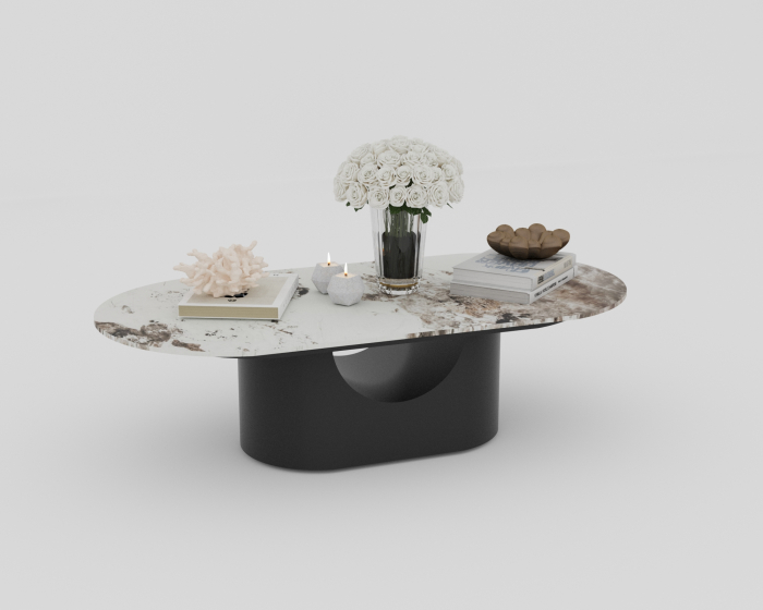 MASUTA CAFEA BERLIN MARMURA BLAT ALB 140x60x40cm [7]