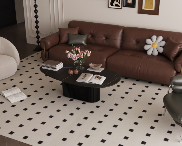 MASUTA CAFEA BIANCO MARMURA+MDF 140x70x40 cm [4]