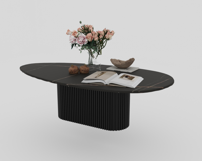 MASUTA CAFEA BIANCO MARMURA+MDF 140x70x40 cm [6]