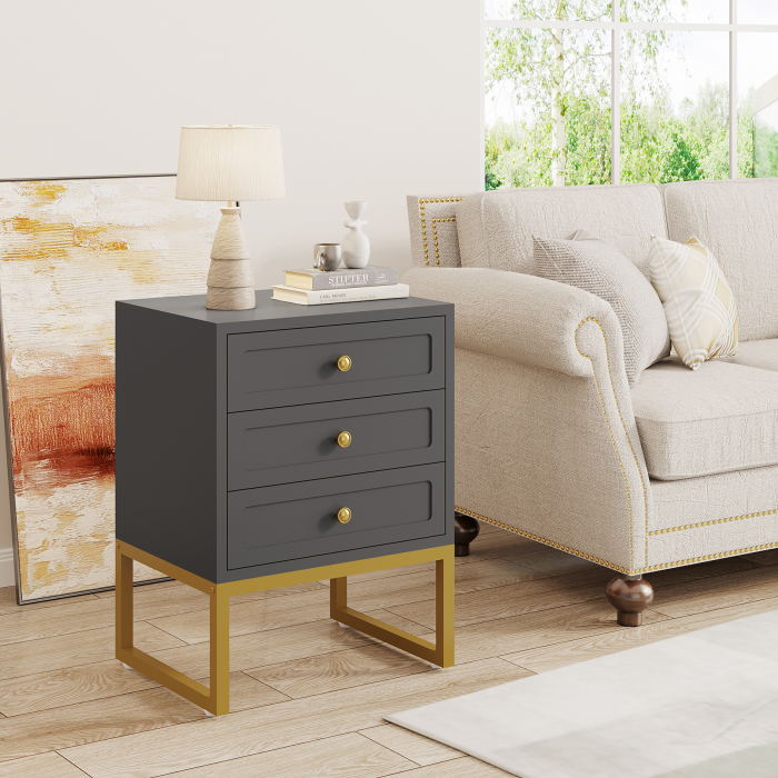 NOPTIERA BRISTOL 50 x 40 x 66 CM MDF+METAL [12]
