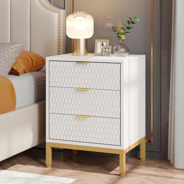 NOPTIERA NOVA ALB 50 x 40 x 65 CM MDF+METAL [3]