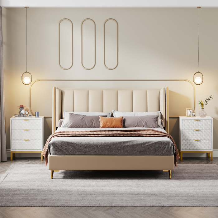 NOPTIERA NOVA ALB 50 x 40 x 65 CM MDF+METAL [7]
