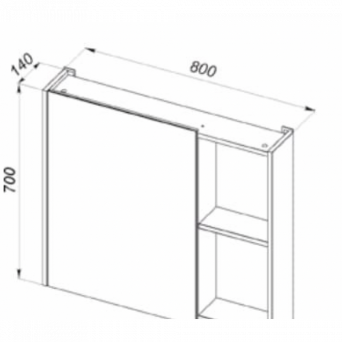 Oglinda cu dulap LINE 80 [3]