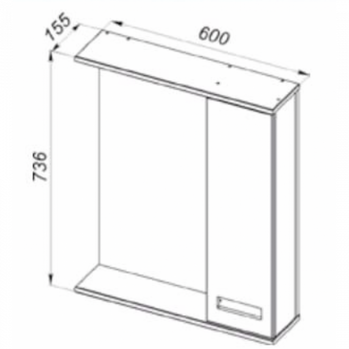 Oglinda cu raft LOFT 60 [3]