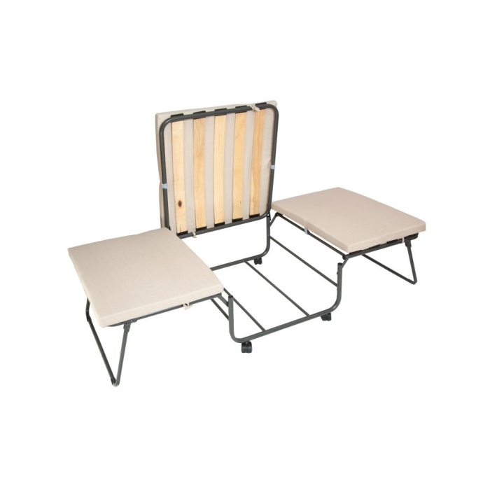 Pat metalic pliant Kristin c940, 195x79x46cm, crem [2]