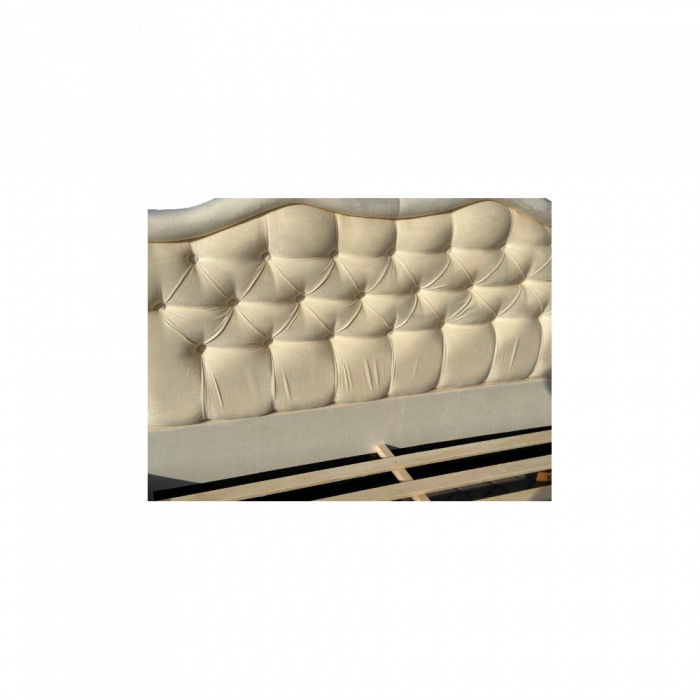 Pat tapitat Madrid 160x200cm, suport saltea inclus, culoare Beige [4]