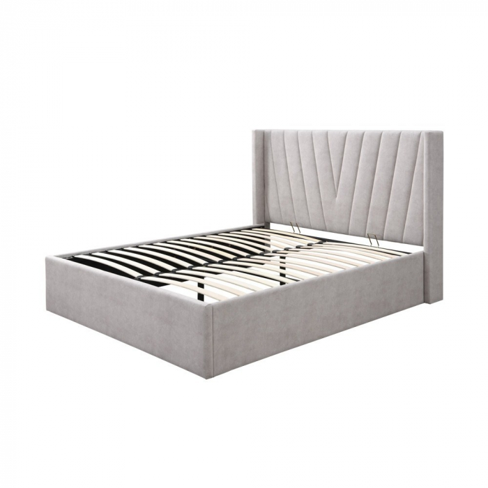 Pat tapitat Prestige 2, 160x200, cu somiera metalica rabatabila si [4]