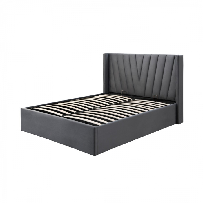 Pat tapitat Prestige 2, 160x200, cu somiera metalica rabatabila si [3]