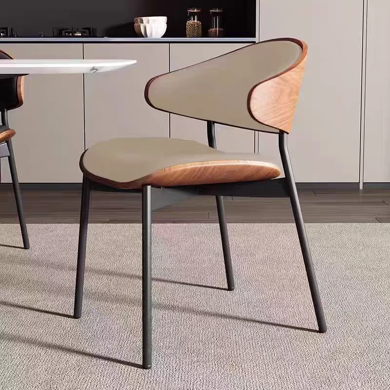 Scaun dining Tokyo alb+lemn 53x53x760cm [4]