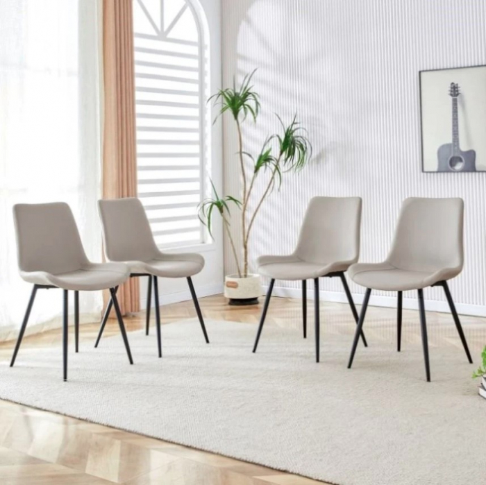Scaun masa dining piele eco,crem 52*82*45 [3]