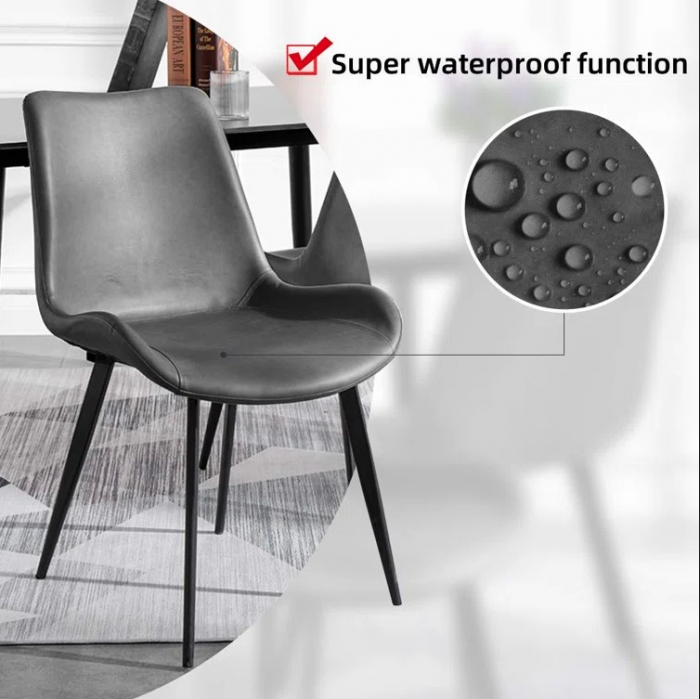 Scaun masa dining piele eco,crem 52*82*45 [6]