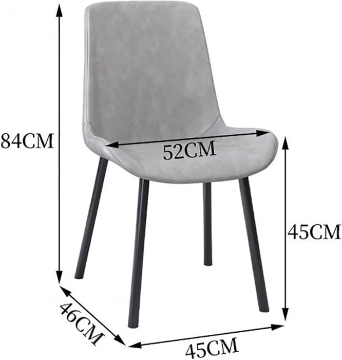 Scaun masa dining piele eco,crem 52*82*45 [7]