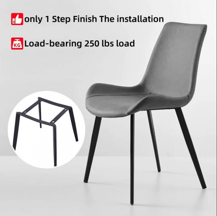 Scaun masa dining piele eco,negru 52*82*45 [6]