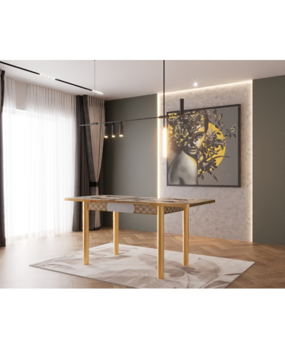 SET MASA 6 SCAUNE ALTIN 4, GRI [5]