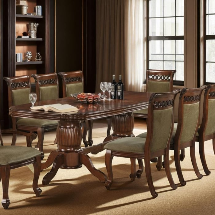 Set masa AC3269T + 8 Scaune, Antique Cherry [4]