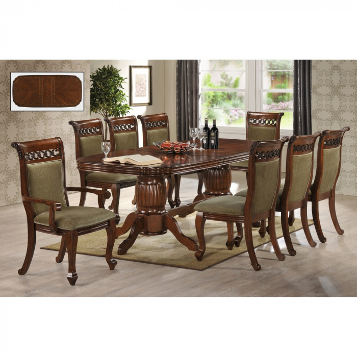 Set masa AC3269T + 8 Scaune, Antique Cherry [1]