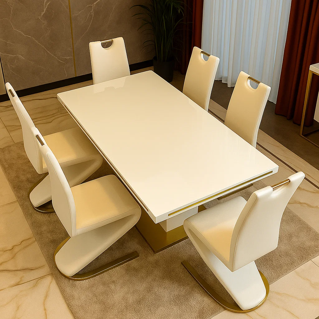 Set masa DA1128G + 6 SCAUNE DA2626G,160x90x75 cm [2]