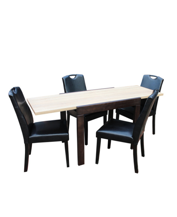 SET MASA KORS + 4 SCAUNE 6002, SONOMA-NEGRU [1]