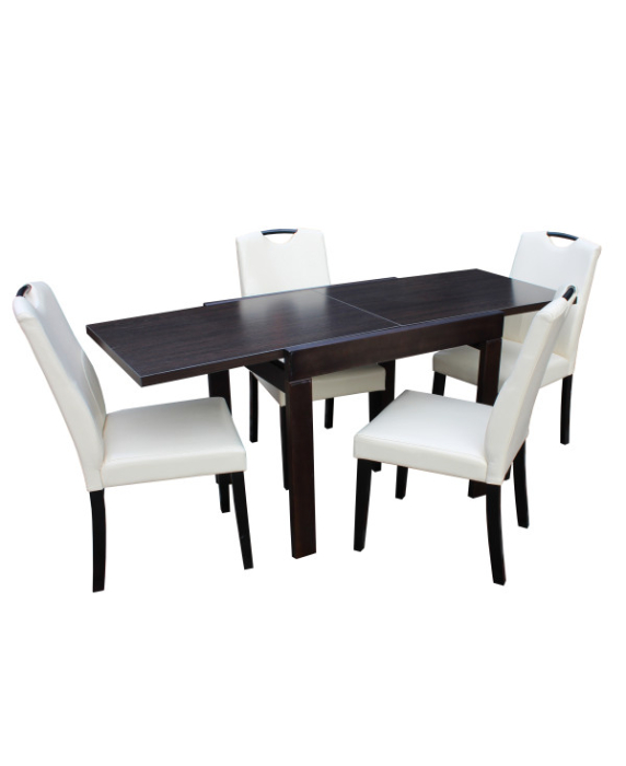 SET MASA KORS + 4 SCAUNE 6002, WENGE-CREM [1]