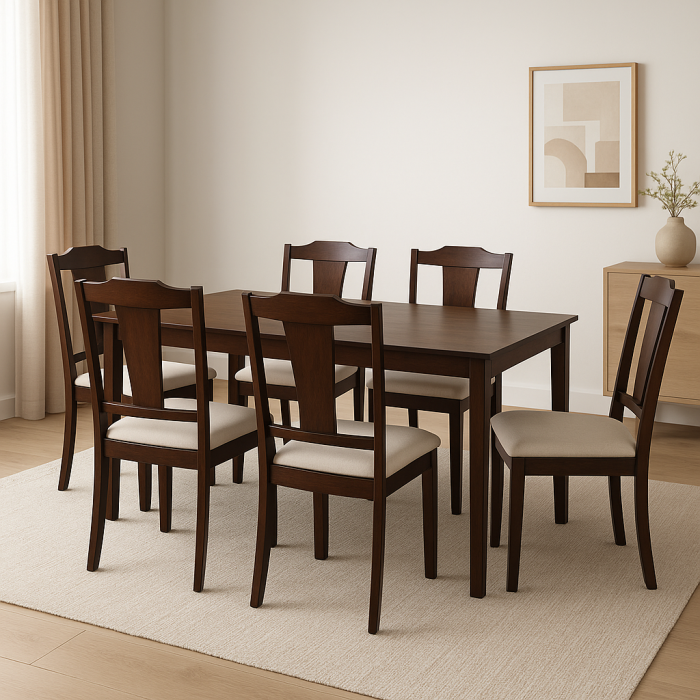 Set masa RH7008T + 6 scaune RH159C Dirty Oak 150x90x76 cm [1]