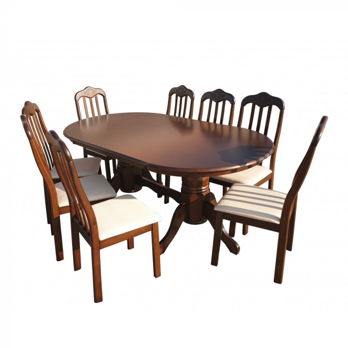 Set masa RH7039T + 8 scaune 559C,179x99x76 cm, Dirty oak [2]