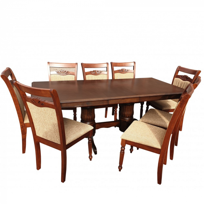 Set masa RH7132 + 8 scaune RH8064,160x100x77 cm, Dirty oak [2]
