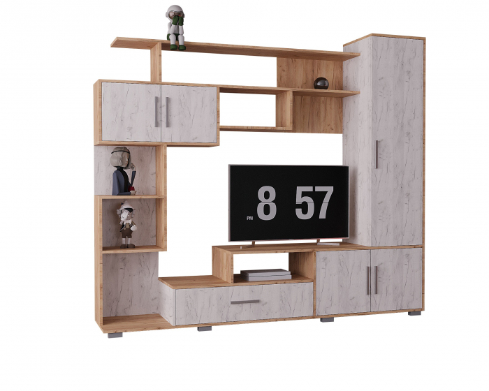 Set mobila living Pekin ro 210x40x179 cm, k003/k001 stejar [3]