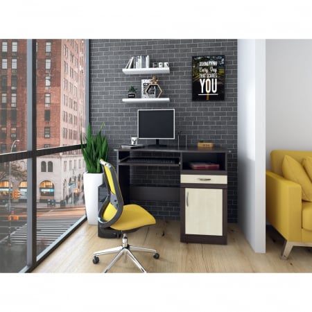 Mobilier birou - Birou Elize wenge+mesteacan
