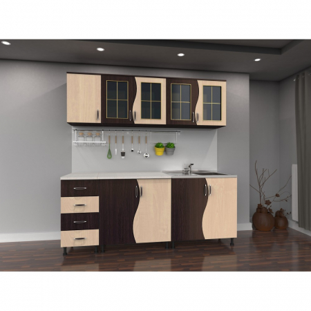 Bucatarii - BUCATARIE CIP S 2M WENGE+MESTEACAN