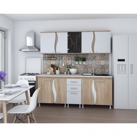 Mobilier bucatarie - BUCATARIE CIP3S - C1 SONOMA+ALB