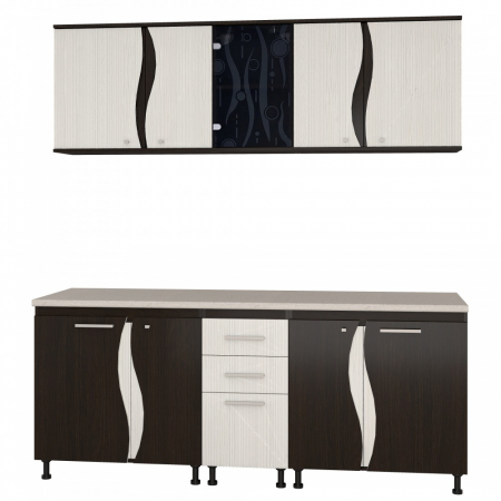 BUCATARIE CIP3S - C1 WENGE+ALB HACIENDA [1]