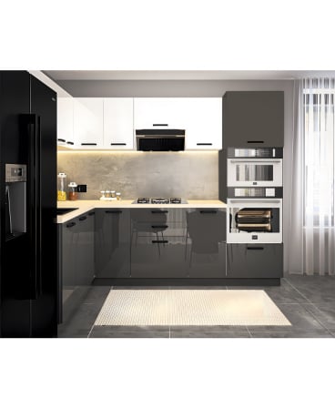 Bucatarie Daria colt V1, Alb+Antracit [1]