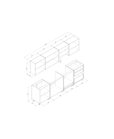Bucatarie Daria MDF, V1 260x60x200cm, Rosu+Antracit [8]