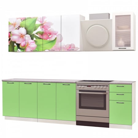 BUCATARIE FAMP MAR, 200x60x214cm, VERDE [1]