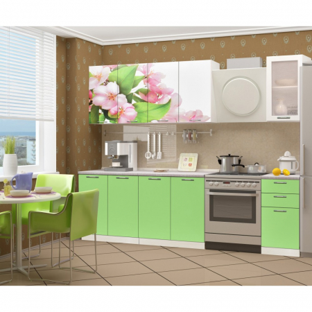 Mobilier bucatarie - BUCATARIE FAMP MAR, 200x60x214cm, VERDE