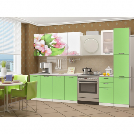 Bucatarii - BUCATARIE FAMP MAR, 240x60x214cm, VERDE