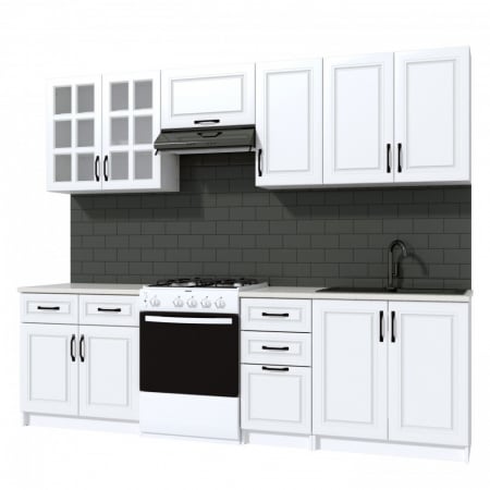 Bucatarie Michelle 2.6m MDF Ro, ALB [3]