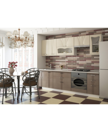 Mobilier bucatarie - Bucatarie PALERMO 2.62m RO, crem/cappuccino